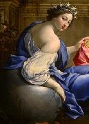 Simon  Vouet Muses Urania and Calliope oil